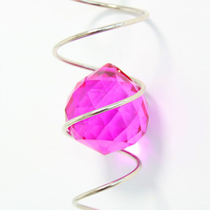 Venta al por mayor bola mirando espiral cola viento Spinner estabilizador colgante vidrio jardín adornos colas para viento Spinners - Product Image 5