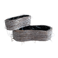Panier à fleurs en bois fait à la main de style rétro moderne, panier à fleurs en écorce d'arbre naturelle, panier en bois pour la maison et le jardin