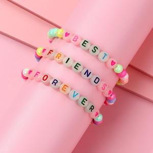 สร้อยข้อมือลูกปัดหลากสีสำหรับเด็กผู้หญิงสร้อยข้อมือแฟนซี3ชิ้น/เซ็ตกำไลข้อมือลูกปัดหลากสีสั่งทำได้ - Product Image 3