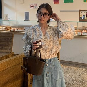 Jupe en jean A-line taille haute personnalisée pour femmes Robe en jean délavé bleu Jupe décontractée taille plus personnalisable - Product Image 3