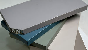 Divisorio per Toilette e Ufficio in Acciaio Inox, Schermo Fonoassorbente con Profilo in Lega di Alluminio, Parete Divisoria a Doppio Strato con Persiane - Product Image 3