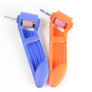 Drill Grinder Portable Blue Metal Sharpener With Pink Abrasive Wheel For DIY Tools - Product Image 2