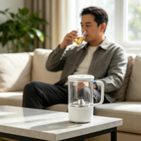 Gobelet à ozone rechargeable en plastique/verre, purificateur d'eau à ozone, marque privée OEM, dropshipping, logo personnalisé, expédition mondiale en gros