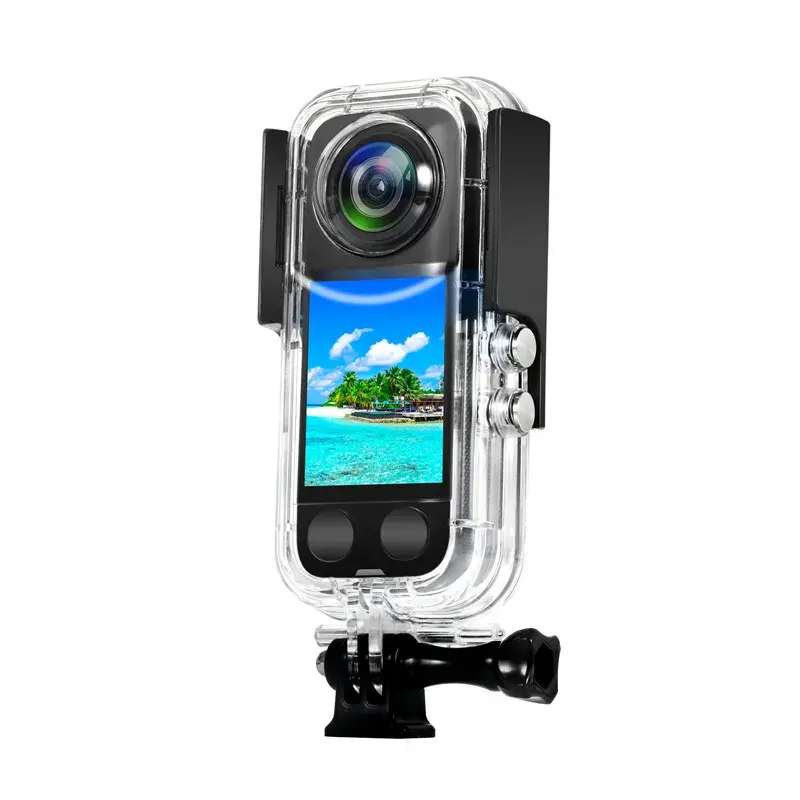 Insta 360 videocámaras 40M impermeable carcasa de buceo subacuático jaula funda de buceo para Insta360 One X3 VR Cámara de Acción