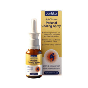 Spray de enfriamiento perianal de etiqueta privada de fábrica, hierbas naturales, reduce la picazón, alivia el dolor anal, cuidado de las hemorroides, aerosol corporal - Product Image 1