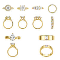 Parures de bijoux en alliage de laiton et zircon argenté personnalisées par le fabricant – Tendance, unisexe, hypoallergéniques, résistantes à l'eau et inaltérables