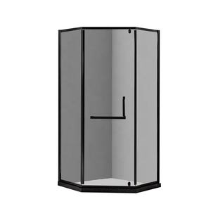 Mampara de Ducha con Puerta Corredera de Vidrio Estilo Hogareño, Precio OEM ODM, Kit Completo para Baño, Puerta de Ducha Negra - Product Image 6