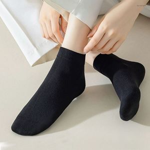 Ankle <b>Socks</b> For Women Solid Color Thin <b>Polyester</b> Disposable Breathable Daily Use Casual <b>Socks</b> Short Length All Season - Product Image 2
