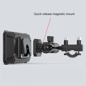 Quick Release Motorcycle Navigator 6" Touch Screen Carplay <strong>Android</strong> Auto Dual Lens Dashcam DVR Waterproof <strong>TPMS</strong> - Product Image 3