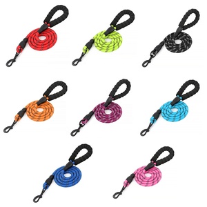 Nuevo conjunto de collar y correa reflectante para perro, collar ajustable de nailon para mascotas con correa de perro de cuerda acolchada de neopreno suave - Product Image 6