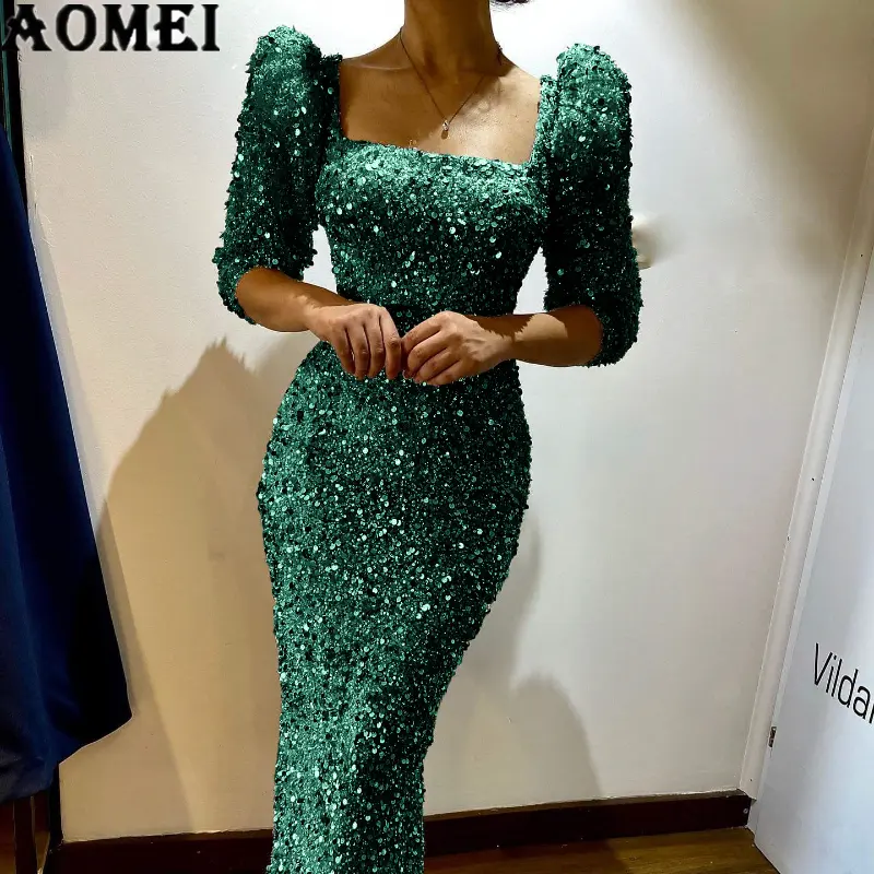 Spring New Lovely Elegant Fashion Party Sequined Women Evening Dress