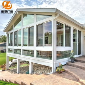 Solárium Moderno de Aluminio con Techo Inclinado y Plano, Diseño Personalizado, Estructura Duradera y Estable, <span class=keywords><strong>Cerramiento</strong></span> de Vidrio para Patio o Parque - Product Image 6