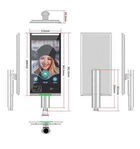Tengda Terminal pengenalan wajah, kontrol akses putar IP65 tahan air pengenalan cepat akurasi tinggi untuk gedung kantor - Product Image 4