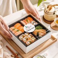 Biologisch afbreekbare, milieuvriendelijke, houten wegwerpverpakkingen voor restaurants, desserts, gebak, sushi, lunch en bento boxen