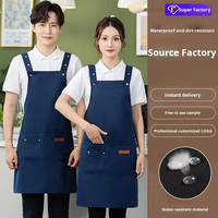 Tablier de cuisine imperméable en polyester pour serveur et chef, personnalisable avec logo, idéal pour la restauration - Meilleures ventes