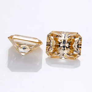 Sicgem ลูกปัดที่กำหนดเองสดใสแชมเปญ VVS1แซฟไฟร์หินหลวมสร้อยคอ miossanite ธรรมชาติเครื่องประดับแฟชั่น GRA - Product Image 3