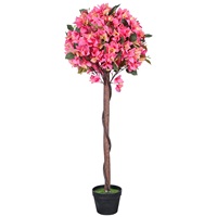 Pohon Bunga Bougainvillea Buatan 80-120cm, Bunga Palsu Pink Kuning, Topiary, Batang Terpuntir untuk Dekorasi Rumah, Taman, Patio, Custom OEM