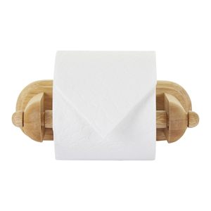 Portarotolo in legno per carta igienica, facile installazione, finitura naturale, si adatta a qualsiasi arredamento di bagno o toilette, 20x11x7 cm - Product Image 3