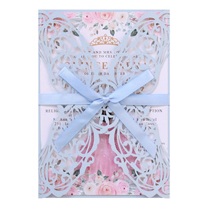 Tarjetas de felicitación para el Día de San Valentín europeas y americanas, invitaciones de boda, invitaciones de compromiso hermosas con recortes de papel. - Product Image 3