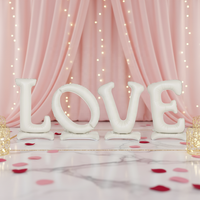 Ballon en aluminium de 42 pouces, couleur crème mat doré, en forme de LOVE, pour la Saint-Valentin, décoration de mariage, ballon en aluminium personnalisé