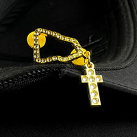 Américain mexique mexicain camion de golf baseball revers casquette ajustée émail équipes sportives logo strass personnalisé en gros épingles à chapeau