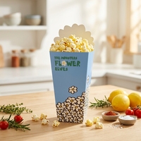 Boîte d'emballage ondulé personnalisée en carton blanc, pour Popcorn, Kraft imprimé, boîtes en papier alimentaire