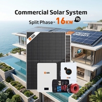 Illustration du système hybride monophasé américain 16 kW 30 kWh avec onduleur 8 kW et batterie 48 V pour applications hors réseau et connectées au réseau