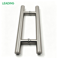 Poignée de porte coulissante en acier inoxydable brossé satiné en forme de H pour hôtels commerciaux et portes en verre – Quincaillerie de levier