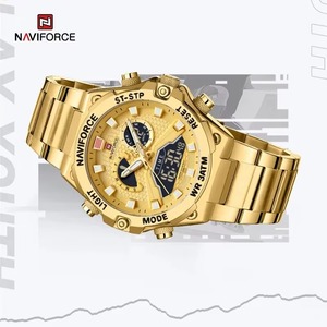 Montre-bracelet sport à quartz pour homme Drioshipping, aiguilles lumineuses, calendrier, affichage automatique de la semaine, étanche 3 ATM, en acier inoxydable, tendance - Product Image 5
