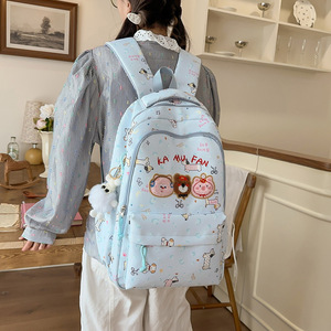 High-appearance fashionable <b>cute</b> cartoon backpack bowknot backpack <b>bear</b> large casual backpack - Product Image 3