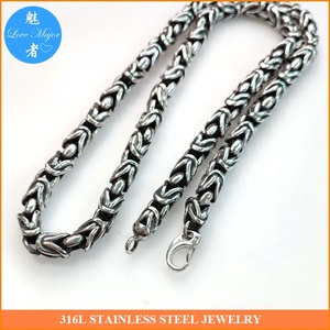 Collana di gioielli in acciaio inossidabile a catena pesante di <span class=keywords><strong>Design</strong></span> bizantino classico antico per uomo e donna - Product Image 4