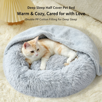 Coussin pour chat doux et confortable en polaire corail à imprimé animal, écologique, en nylon, pour toutes les saisons, pour des nuits profondes et douces