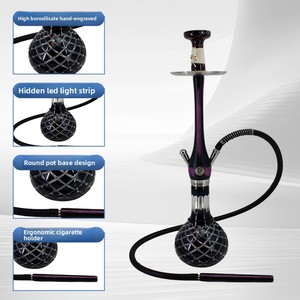Chicha <span class=keywords><strong>Wookah</strong></span> givrée transfrontalière, modèle WY-W18, emballage cadeau très demandé avec étui en cuir et tube en silicone portable - Product Image 3