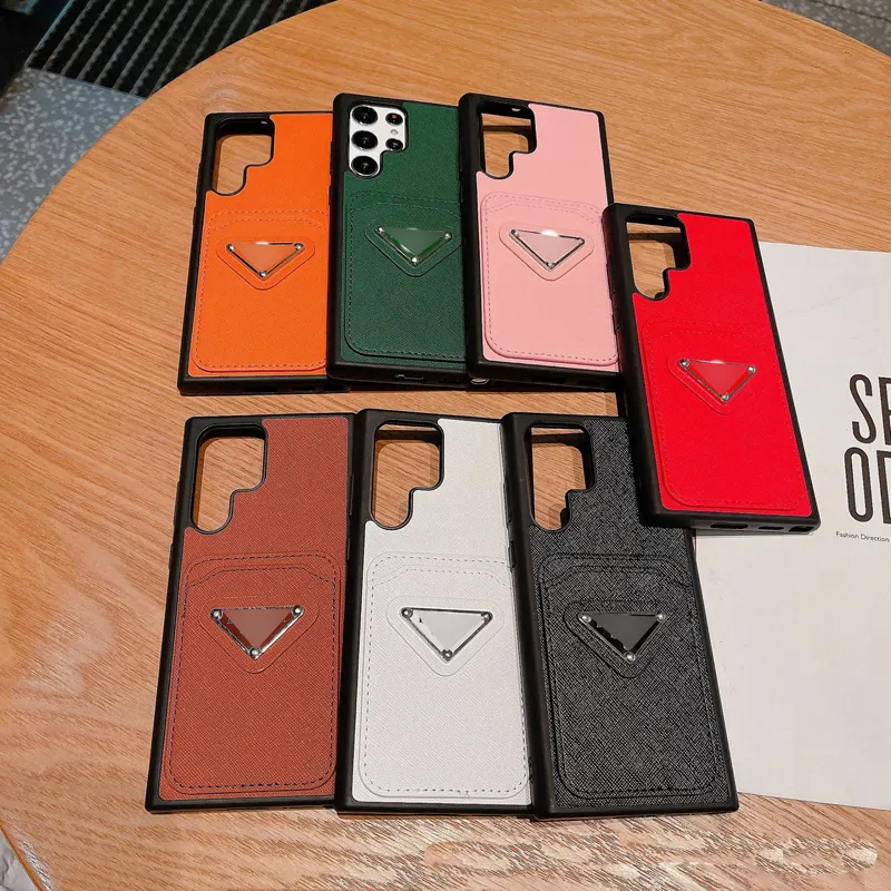 Mode Luxe Merk Telefoonhoesjes Voor Samsung Galaxy S23 Ultra Case Schokbestendige Telefoonhoes Met Kaartsleuf Houder S22 S21 Plus