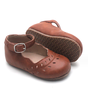 Zapatos Mary Jane Retro Clásicos para Niñas, de Cuero Encerado Calado, para Primavera y Otoño, Zapatos de Princesa para Niñas Pequeñas - Product Image 2