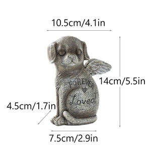 Adornos de <span class=keywords><strong>Jardín</strong></span> de Resina al por Mayor, Estatua de Lápida Conmemorativa para Mascotas, Monumento para Perros y Gatos, Artesanías para Exteriores, Ángel Guardián para Perros - Product Image 2
