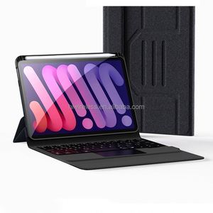 Custodia con Tastiera Wireless per <span class=keywords><strong>iPad</strong></span> <span class=keywords><strong>Mini</strong></span> 6, Retroilluminata RGB, Trackpad, Dimensioni Complete, in Pelle PU+ABS, Ultra Sottile, Vendita all'Ingrosso dalla Cina - Product Image 2