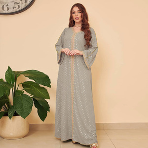 Robe longue musulmane pour femmes, Kaftan marocain, Caftan de Dubaï et de Turquie, Jalabiya, Robe africaine, Vêtements islamiques, <span class=keywords><strong>Djellaba</strong></span> de l'Aïd, Robe de soirée - Product Image 3