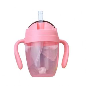 Biberon pour enfant Poignée étanche Boisson Alimentation Formation Sans Bpa Pp Enfant Eau Biberon Tasse Avec Paille - Product Image 1