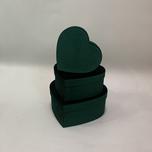 Hình Trái Tim Ba Mảnh Thiết Lập Cao Cấp Hoa Tại Chỗ Nhung Handmade Giấy Hộp Quà Tặng Cho Sinh Nhật Chất Lượng Cao Cá Nhân Hộp - Product Image 4