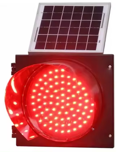 Meilleur prix 300mm ambre clignotant solaire LED voyant d'avertissement de trafic - Product Image 3