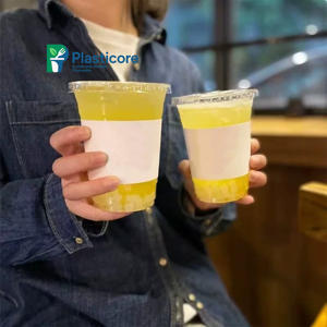 प्लास्टिकोर कस्टम रंग पर्यावरण के अनुकूल डिस्पोजेबल प्लास्टिक कॉफी कप 8 औंस 12 औंस कैफे और पार्टी उपयोग के लिए फ्लैट गुंबद के साथ - Product Image 6