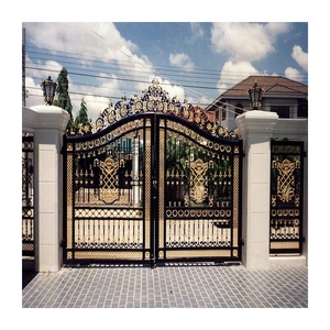 גן אבקה מצופה ברזל יצוק וגדר יוקרה דקורטיבי נדנדה שערים - Product Image 1
