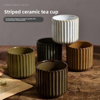Taza de Té de Cerámica Estilo Japonés para Sushi, Resistente a Altas Temperaturas, Apta para Microondas, con Esmalte Cambiante al Horno, Diseño Retro
