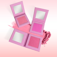 Palette de fards à joues et illuminateurs personnalisés de haute qualité, pigment rose scintillant, maquillage waterproof