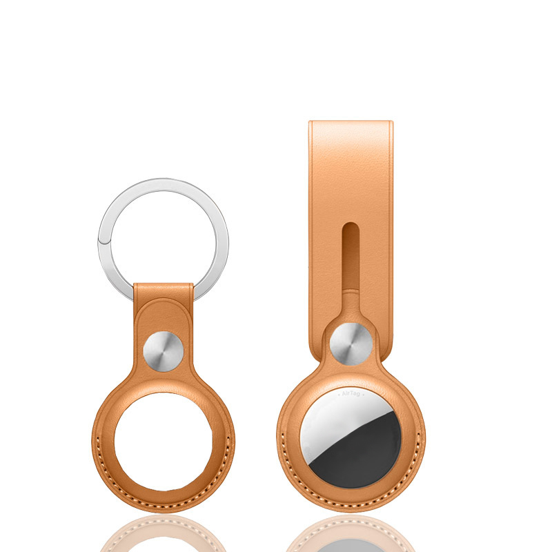 Perspective Smart Leather Keychain Protective PU Case GPS Navigation Accessories Keyring Cover Cases For Airtag Air tags