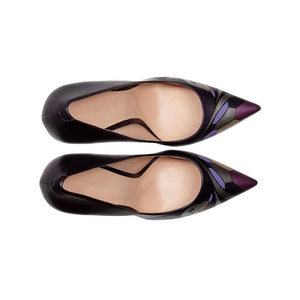 Suola in pelle con tacco argento in pelle marrone scarpe eleganti - Product Image 6