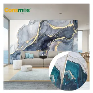 Easy Install UV Coated Pvc Marble Sheet For Indoor Decoration