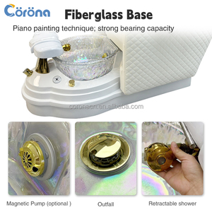 <span class=keywords><strong>Sillón</strong></span> de <span class=keywords><strong>Pedicura</strong></span> Spa <span class=keywords><strong>Profesional</strong></span> con Bañera de Hidromasaje para Pies, Respaldo Ajustable y Sistema de Chorro Sin Tubería para Salón de Belleza de Lujo - Product Image 5