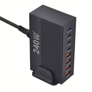240W GaN 8 Port <b>USB</b> <b>C</b> Fast Charger Block PD100W Multi-ports 4C4A Charging Station PD 3.0 Wall Power <b>Adapter</b> - Product Image 6